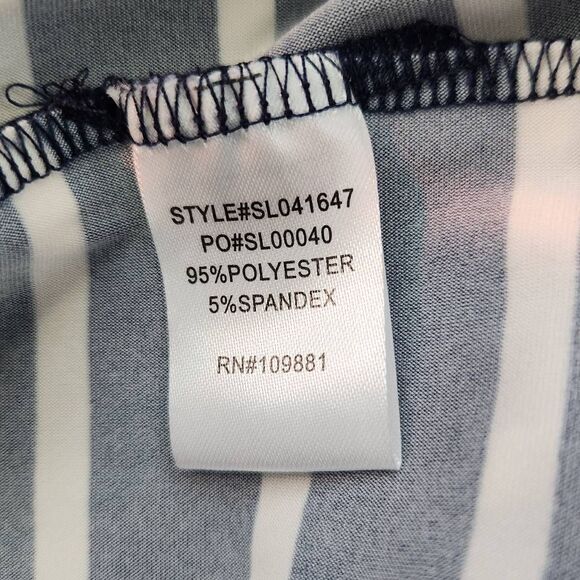 Sunny Leight Navy and White Pull-on Pants NWT Size Small Nautical Stripe Pants - Picture 10 of 12